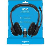 Logitech N53727 Padded H390 USB Headset, Black & Silver