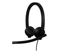 Logitech H570e USB Headset With Microphone for PC and Mac, USB-C Wired Headset With Stereo Sound, Noise-Cancelling Mics and Inline Controls, Certified for Microsoft Teams, Black