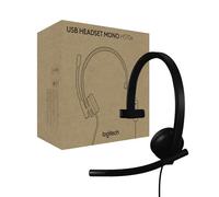 Logitech H570e USB Headset With Microphone for PC and Mac, USB-C Wired Headset With Mono Sound, Noise-Cancelling Mics and Inline Controls, Certified for Microsoft Teams, Black
