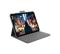Logitech iPad (10th generation) Keyboard Case | Slim Folio with integrated wireless keyboard (Graphite) - PAN Nordic Layout
