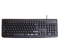 Logitech K110 Wired USB Wired Spill Resistant Full-Size PC Keyboard with Media Control, Compatible with Windows & Linux, For Home, Office & Business QWERTY UK Layout - Black