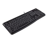 Logitech K120 Wired Business Keyboard for Windows or Linux, USB Plug-and-Play, Full-Size, Spill Resistant, Curved Space Bar, PC/Laptop, QWERTY UK