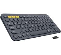 Logitech K380 Bluetooth Keyboard - Windows, Mac, Chrome OS, Android, iPad, iPhone, Apple TV Compatible - with Flow Cross, Dark Grey, Bulk Packaging