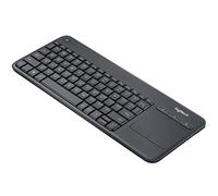 Logitech K400 Plus Keyboard with Trackpad, Wireless, NL, 380 g, USB port, Black