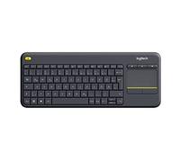 Logitech K400 Plus Wireless Touch TV Keyboard With Easy Media Control and Built-in Touchpad, QWERTZ German Layout - Black