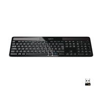 Logitech K750 Wireless Solar Keyboard for Windows, 2.4GHz Wireless with USB Unifying Receiver, Ultra-Thin, Compatible with PC, Laptop, QWERTY UK English Layout - Black