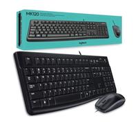 Logitech Keyboard & Optical Mouse Combo Set MK120 Wired Full-Size UK Model NEW