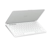 Logitech Keys-To-Go 2 Portable Wireless iPad Keyboard | Built-in Cover, Slim, Compact Wireless Keyboard for iPad, iPhone, Mac, Apple TV, Device Switch, QWERTY UK Layout - Pale Grey
