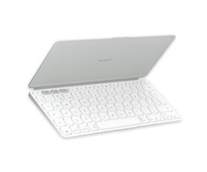 Logitech Keys-To-Go 2 Portable Wireless iPad Keyboard | Built-in Cover, Slim, Compact Wireless Keyboard for iPad, iPhone, Mac, Apple TV, Device Switch, QWERTY UK Layout - Pale Grey