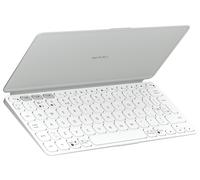 Logitech Keys-To-Go 2 Portable Wireless iPad Keyboard With Built-in Cover, Slim, Compact Wireless Keyboard for iPad, iPhone, Mac, Apple TV, Easily Switch Between Devices, QWERTY UK Layout - Pale Grey