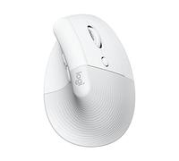 Logitech Lift Vertical Ergonomic Mouse, Wireless, Bluetooth or Logi Bolt USB receiver, Quiet clicks, 4 buttons, compatible with Windows/macOS/iPadOS, Laptop, PC - White
