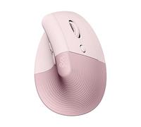 Logitech Lift Vertical Ergonomic Mouse, Wireless, Bluetooth or Logi Bolt USB receiver, Quiet clicks, 4 buttons, compatible with Windows/macOS/iPadOS, Laptop, PC - Pink
