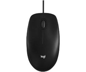 Logitech M100 Mouse Wired Black