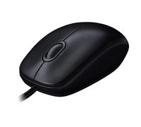 Logitech M100 Wired USB Mouse, 3-Buttons,1000 DPI Optical Tracking, Ambidextrous, Compatible with PC, Mac, Laptop - Black