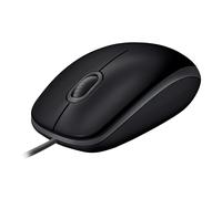 Logitech B110 Wired USB Mouse - Silent Click, Full-Size, Grey