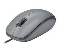 Logitech M110 Wired USB Mouse - Silent Clicks, Ambidextrous, Full-Size Comfort - Grey | PC/Mac/Laptop Compatible
