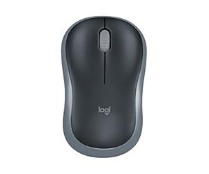 Logitech M185 RF Wireless Ambidextrous Black - Mouse (RF Wireless, Office, Laptop, Ambidextrous, Black, USB)