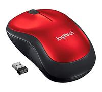 Logitech M185 RF Wireless Optical 1000DPI Ambidextrous Red - Mice (Ambidextrous, Optical, RF Wireless, 1000 dpi, 75.2 g, Red)