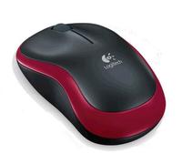 LOGITECH M185 Wireless Ergonomic Optical Mouse - Black & Red