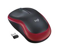 Logitech M185 Wireless Mouse, 2.4GHz With USB Mini Receiver, 12-Month Battery Life, 1000 DPI Optical Tracking, Ambidextrous, Compatible With PC, Mac, Laptop - Red