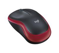 Logitech M185 Wireless Mouse, 2.4GHz with USB Mini Receiver, 12-Month Battery Life, 1000 DPI Optical Tracking, Ambidextrous, Compatible with PC, Mac, Laptop - Red