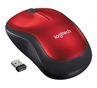 Logitech M185 Wireless Mouse - 2.4GHz, USB Receiver, 12-Month Battery, 1000 DPI, Ambidextrous - Red, New