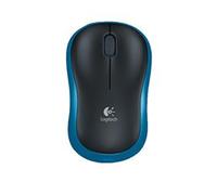 Logitech M185 Wireless Notebook Mouse, USB Nano Receiver, Black/Blue