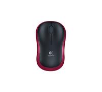 Logitech M185 Wireless Mouse - 2.4GHz, USB Receiver, 12-Month Battery, 1000 DPI, Ambidextrous - Red, New