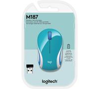 Wireless Mini Mouse M187, Pocket Sized Portable Mouse for Laptops, Teal
