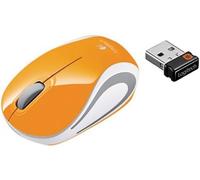 Logitech - M187 Mini Wireless Optical Ambidextrous Mouse - Orange