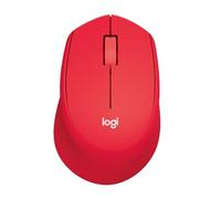 Logitech M330 SILENT PLUS Wireless Mouse, 2.4GHz with USB Nano Receiver, 1000 DPI Optical Tracking, 2-year Battery Life, Compatible with PC, Mac, Laptop, Chromebook - Red