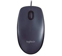 Logitech M90 Wired USB Mouse, 1000 DPI Optical Tracking, Ambidextrous PC / Mac / Laptop - Black, One size, (910-001793)