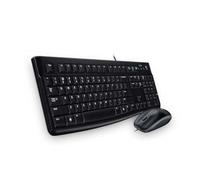 Logitech MK120 Wired Keyboard and Mouse Combo for Windows, QWERTY Pan Nordic Layout - Black