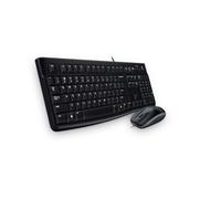 Logitech MK120 Wired Keyboard and Mouse, Czech-Slovak Layout - Black