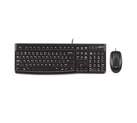 Logitech MK120 Wired Keyboard and Mouse for Windows, QWERTY Greek Layout - Black
