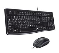 Logitech MK120 Wired Keyboard and Mouse for Windows, QWERTZ Swiss Layout - Black