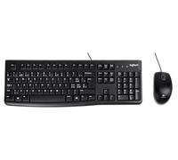Logitech MK120 Wired Keyboard and Mouse for Windows, QWERTZ Swiss Layout - Black