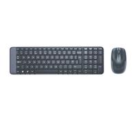 Logitech MK220 Compact Wireless Keyboard and Mouse Combo for Windows, QWERTY US International Layout - Black
