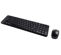 Logitech MK220 Compact Wireless Keyboard and Mouse Combo for Windows, QWERTY US International Layout - Black