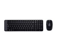Logitech MK220 Compact Wireless Keyboard and Mouse Combo for Windows, QWERTY US International Layout - Black