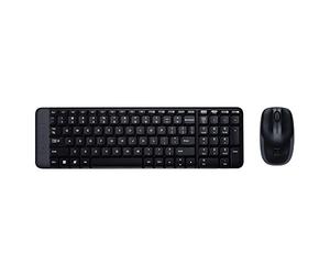 Logitech MK220 Compact Wireless Keyboard and Mouse Combo for Windows | QWERTY US International Layout - Black