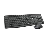 Logitech MK235 Wireless Keyboard and Mouse Combo for Windows, QWERTY Portuguese Layout - Grey