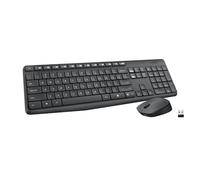 Logitech MK235 Wireless Keyboard and Mouse Combo for Windows, USB Receiver, 15 FN Keys, Long Battery Life, Compatible with PC, Laptop