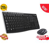 Logitech MK270 Black 2.4 GHz Wireless Keyboard & Compact Mouse Combo for Windows