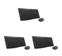 Logitech MK270 Wireless Keyboard and Mouse Combo for Windows, 2.4 GHz Wireless, Compact Mouse, 8 Multimedia and Shortcut Keys, 2-Year Battery Life, for PC, Laptop, QWERTY UK English Layout - Black