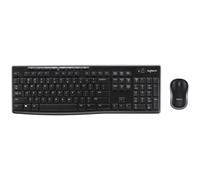 Logitech Wireless Keyboard and Mouse MK270 QWERTY GB Black