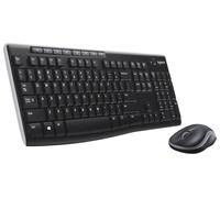 Logitech Wireless Keyboard and Mouse MK270 QWERTY GB Black