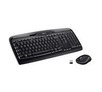 Logitech MK330 Wireless Keyboard and Mouse Combo for Windows, 2.4 GHz Wireless with USB-Receiver, Portable Mouse, Multimedia Keys, Long Battery Life, PC/Laptop, QWERTY UK Layout - Black