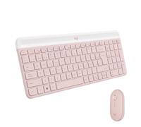 Logitech MK470 Slim Combo Wireless Keyboard and Mouse Set - Modern, Compact Layout, Extremely Quiet, 2.4 GHz USB Receiver, Plug-n'Play Connectivity - Spanish QWERTY Layout - Pink