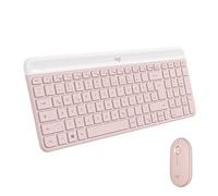 Logitech MK470 Slim Combo Wireless Keyboard and Mouse Set - Modern, Compact Layout, Ultra Quiet, 2.4 GHz USB Receiver, Plug-n'Play Connectivity - US QWERTY Layout - Pink